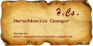 Herschkovics Csongor névjegykártya